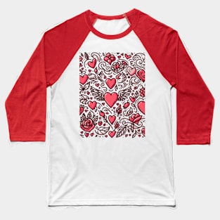 Valentine's Day Pattern Baseball T-Shirt